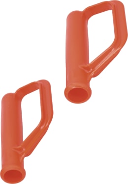 Produktbild: mefro Griff Kunststoff orange mit Handschutz, für Sackkarren, Kistenkarren und Stapelkarren, 2 St. 94201008
