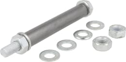 Set: mefro Achse 15 mm für Schubkarrenreifen, Schubkarrenrad