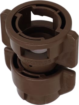 Produktbild: Agrotop Injektor-Doppel-Flachstrahldüse TurboDrop® HiSpeed Standard, 110-050, braun, Kappe Standard, 14044