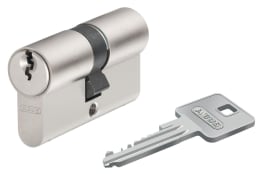 Produktbild: ABUS Profilzylinder E30NP Doppelzylinder in Silber mit Schlüssel