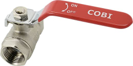 Produktbild: Hücobi Kugelhahn Cobi 1/2 IG Messing matt verchromt, 3030 013000