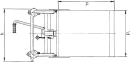 Technische Zeichnung: Pfaff Silberblau Plattformlift Praktikus HP 0412 400 kg