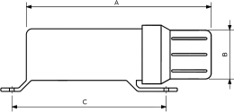 Technische Zeichnung: Dokumentenbehälter 325 x 90 mm, abschließbar