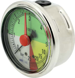 Produktbild: Hücobi Glyzerin-Manometer, Anschluss 1/4 hinten, 0 bis 25 bar, nicht flüssigdüngerfest