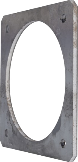 Produktbild: Hücobi 4-Eck-Flansch, schwarz, 230 x 230 mm, 8, für Gülleflanschschieber, 8021 200180