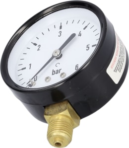 Produktbild: Hücobi Manometer, Anschluss 1/4 unten, 0 bis 6 bar, 8125 006006