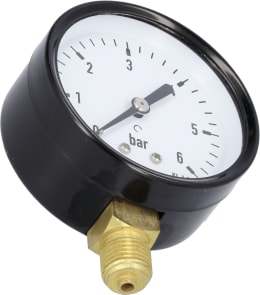 Produktbild: Hücobi Manometer, Anschluss 1/4 unten, 0 bis 6 bar, 8125 006006