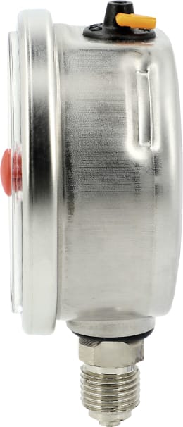 Produktbild: Hücobi Glyzerin-Manometer, Anschluss 1/4 unten, 0 bis 25 bar, flüssigdüngerfest