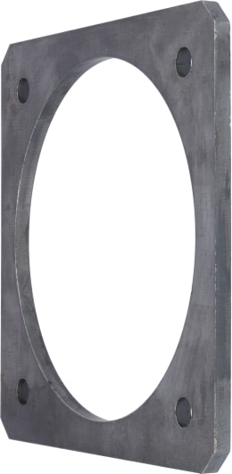 Produktbild: Hücobi 4-Eck-Flansch, schwarz, 200 x 200 mm, 6, für Gülleflanschschieber, 8021 170150