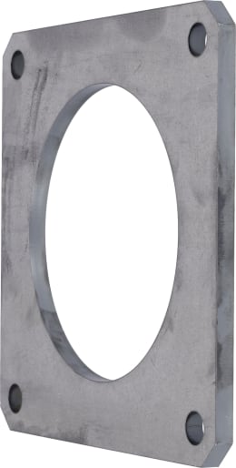 Produktbild: Hücobi 4-Eck-Flansch, schwarz, 180 x 180 mm, 5, für Gülleflanschschieber, 8021 125150
