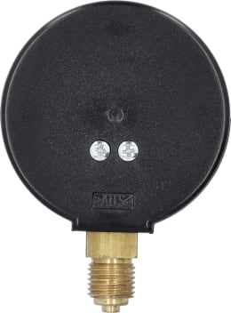 Produktbild: Hücobi Vakuum-Manometer, Anschluss 1/4 unten, -1 bis 1,5 bar, Rote Markierung -0,5 bar, +1,0 bar