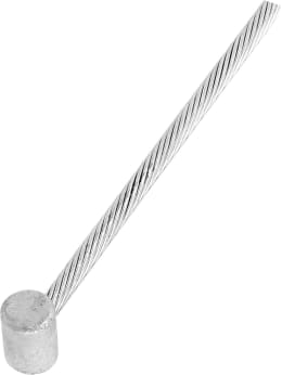 Produktbild: Bowdenzug 2.000 mm, angepresster Nippel 6,5 x 9,3 mm, Endstück Ø 6 x 3,5 mm