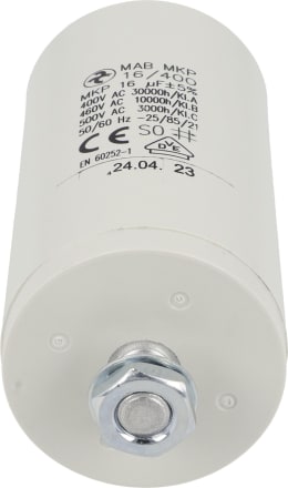 Produktbild: E-Kondensatoren 16 µF,Länge 101 mm, Gewinde M 8 AG