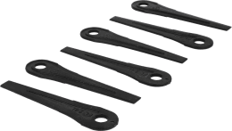 Produktbild: Ersatzmesser 75 mm Bohrung 8,5 mm Kunststoff für Mähkopf Motorsense Flymo Minimo, 6 St.