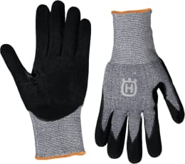 Produktbild: Husqvarna® Arbeitshandschuhe Technical Grip in Grau mit schwarzer Beschichtung, Vorder- und Rückseite