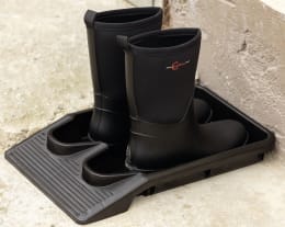 Produktbild: Stiefelknecht mit Auffangwanne für 2 Paar Stiefel, schwarz