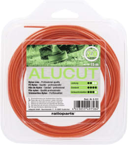 Produktbild: Mähfaden Alucut 2,0 mm/15 m rund, orange, SB-Karte