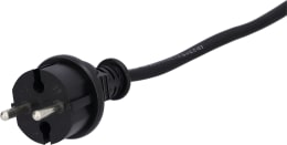 Produktbild: Netzkabel Länge 250 cm Belastbarkeit 2,2 kW, 2 x 1,0 mm², mit vergossenem Schutzkontakt-Stecker