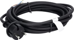 Produktbild: Netzkabel Länge 500 cm Belastbarkeit 2,2 kW, 2 x 1,0 mm², mit vergossenem Schutzkontakt-Stecker