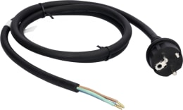Produktbild: Netzkabel mit vergossenem Schutzkontakt-Stecker