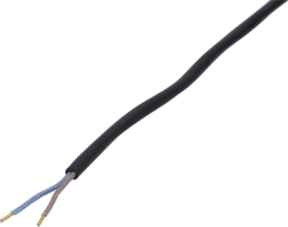 Produktbild: Netzkabel Länge 250 cm Belastbarkeit 2,2 kW, 2 x 1,0 mm², mit vergossenem Schutzkontakt-Stecker