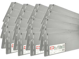 Produktbild: bellissa 20er VK-Set Rasenkante Metall silber 118 x 12,45 cm bestehend aus 20 Stck. a. 118 cm Nutzlänge 23 m