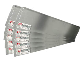 Produktbild: bellissa 10er VK-Set Rasenkante Metall silber 118 x 19,5 cm bestehend aus 10 Stck. a. 118 cm, Nutzlänge 11,50 m