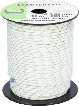 Produktbild: Starterseil 3,0 mm x 50 m, Spule, Außengeflecht mit Innenseele