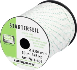 Produktbild: Starterseil 4,0 mm x 50 m, Spule, Außengeflecht mit Innenseele