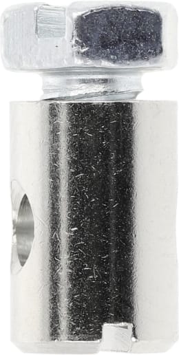 Produktbild: Schraubnippel Ø Schaft 6 mm, Länge 9 mm, montiert, mit Sechskantschraube M 4 x 7