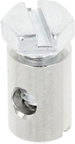 Produktbild: Schraubnippel Ø Schaft 6 mm, Länge 9 mm, montiert, mit Sechskantschraube M 4 x 7