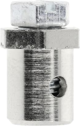 Produktbild: Schraubnippel Ø Kopf 8 mm, Ø Schaft 7 mm, Länge 10 mm, montiert, mit Sechskantschraube M 5 x 7