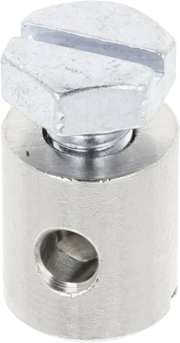 Produktbild: Schraubnippel Ø Kopf 7 mm, Ø Schaft 8 mm, Länge 9 mm, montiert, mit Sechskantschraube M 4 x 6