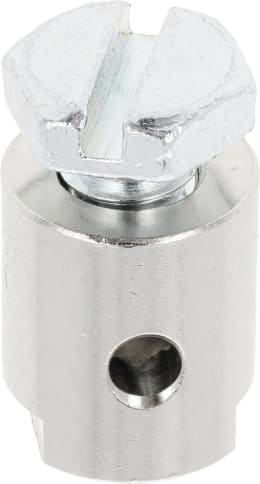 Produktbild: Schraubnippel Ø Kopf 7 mm, Ø Schaft 9 mm, Länge 10,5 mm, montiert, mit Sechskantschraube M 5 x 7