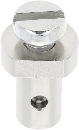 Produktbild: Schraubnippel Ø Kopf 8 mm, Ø Schaft 6 mm, Länge 13 mm, montiert, mit Schraube M 4 x 9,5 mm