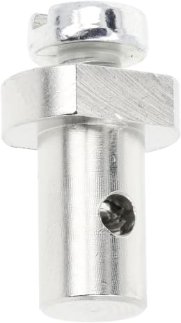 Produktbild: Schraubnippel Ø Kopf 8 mm, Ø Schaft 6 mm, Länge 13 mm, montiert, mit Schraube M 4 x 9,5 mm