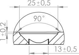 Technische Zeichnung: Leitblech 409 x 45/80 x 8 mm links/rechts, schmal, für Grubber Horsch TerraGrip, Terrano, Tiger
