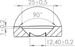 Technische Zeichnung: Leitblech 277 x 44,30/80 x 8 mm links/rechts, schmal, für Grubber Horsch Terrano