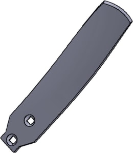 Produktbild: Leitblech 409 x 45/80 x 8 mm rechts, schmal, für Grubber Horsch TerraGrip, Terrano, Tiger
