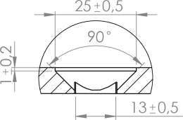 Technische Zeichnung: Leitblech 409 x 45/80 x 8 mm rechts, schmal, für Grubber Horsch TerraGrip, Terrano, Tiger