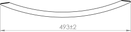 Technische Zeichnung: Scharspitze 493 x 40 x 20 mm Wolfram-Carbidbeschichtung, für Grubber Horsch