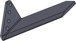 Produktbild: Scharflügel 216,5 x 176 x 10 mm für Grubber Horsch TerraGrip, Terrano, Tiger