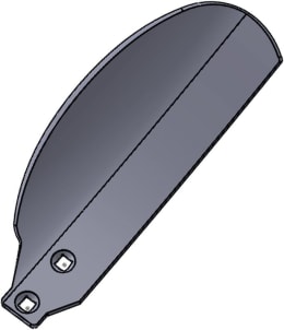 Produktbild: Randblech 395 x 45/155 x 52 mm links/rechts, für Grubber Horsch TerraGrip, Terrano, Tiger