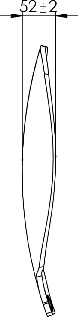 Technische Zeichnung: Randblech 395 x 45/155 x 52 mm links/rechts, für Grubber Horsch TerraGrip, Terrano, Tiger