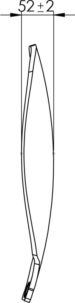 Technische Zeichnung: Randblech 395 x 45/155 x 52 mm rechts, für Grubber Horsch TerraGrip, Terrano, Tiger
