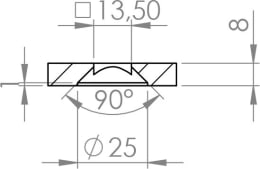Technische Zeichnung: Randblech 395 x 45/155 x 52 mm rechts, für Grubber Horsch TerraGrip, Terrano, Tiger