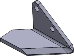Produktbild: Scharflügel 160 x 90 x 10 mm rechts, schmal, für Grubber Horsch Terrano FG, FX