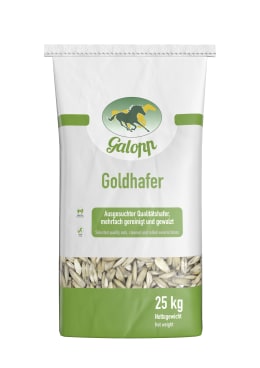 Produktbild: Galopp Goldhafer gereinigter und gewalzter Futterhafer Körner