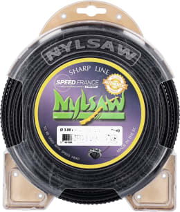 Produktbild: Mähfaden Nylsaw 4-Kant, gezahnt, schwarz, Donut