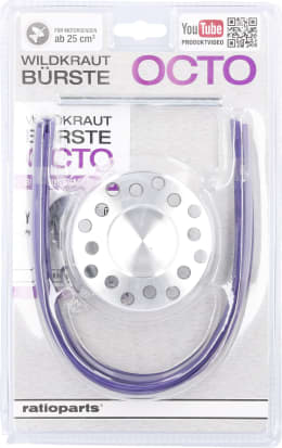 Produktbild: Wildkrautbürste Octo Nylonfäden axial, Ø 83 mm, für die Wildkrautentfernung mit einer Motorsense ab 25 cm³